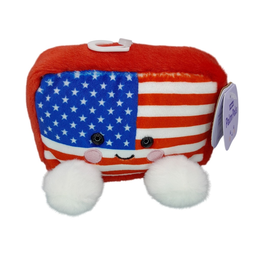 Palm Pals Indivisible Flag Americana Plush Toy 1-626 Aurora World Red White Blue